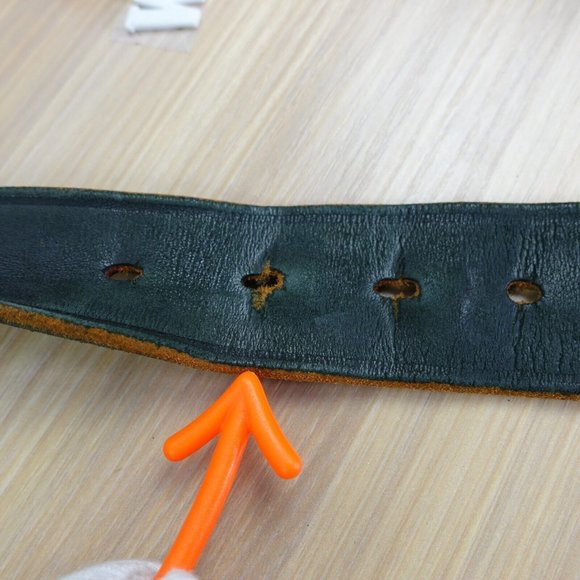 Belt‎ Mens Leather Black Buckle 44 Casual Adult Basic Dress Work Hand Crafted - Picture 11 of 12